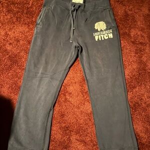 Abercrombie & Fitch Black Sweatpants with Logo